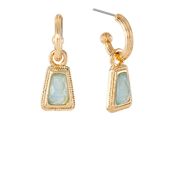 Trapezoid Stone Dangle Earrings - Picture 4 of 7